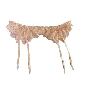 Pale Pink Lace Ruffled Frills Garter